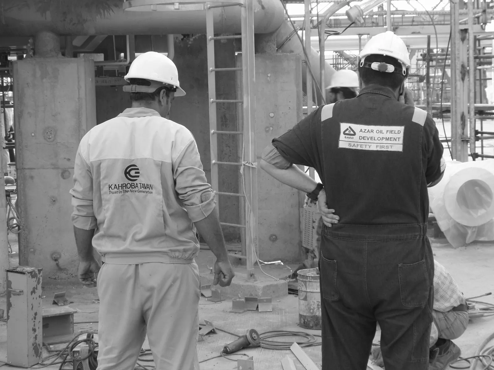 Kahroba Tavan crew at the CPF construction site