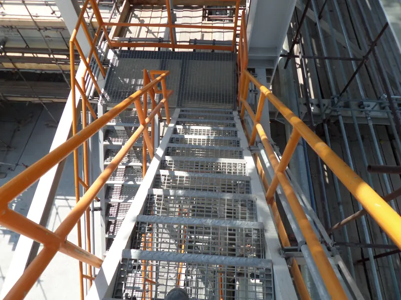 Yellow steel structures of the CPF