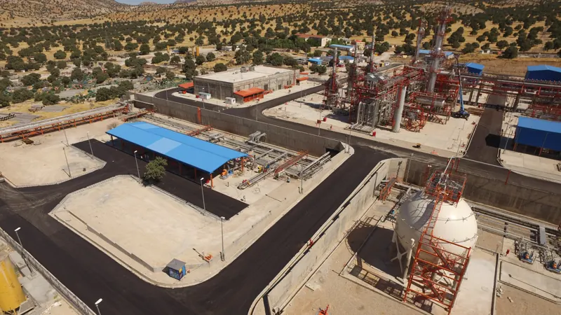Aerial view of the SRU site